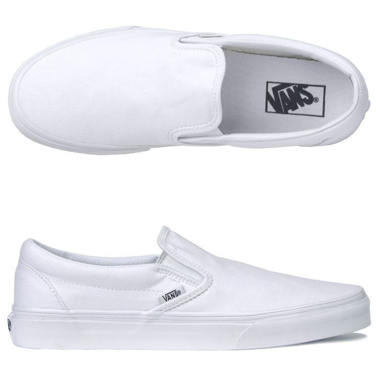 white vans with no laces